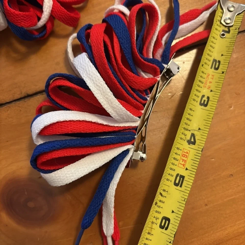 Set of 3 Red, White, and Blue Hair Barrettes